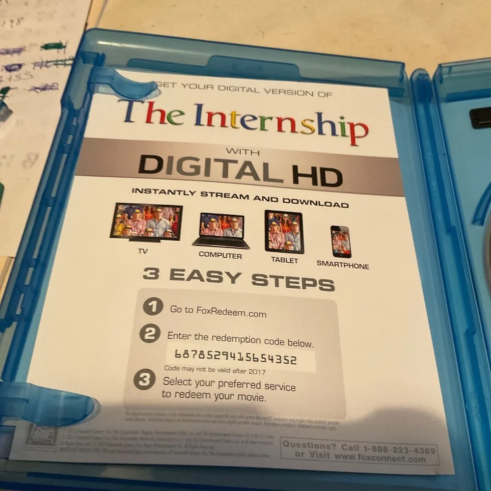 Blu Ray Disc -The Internship. V56